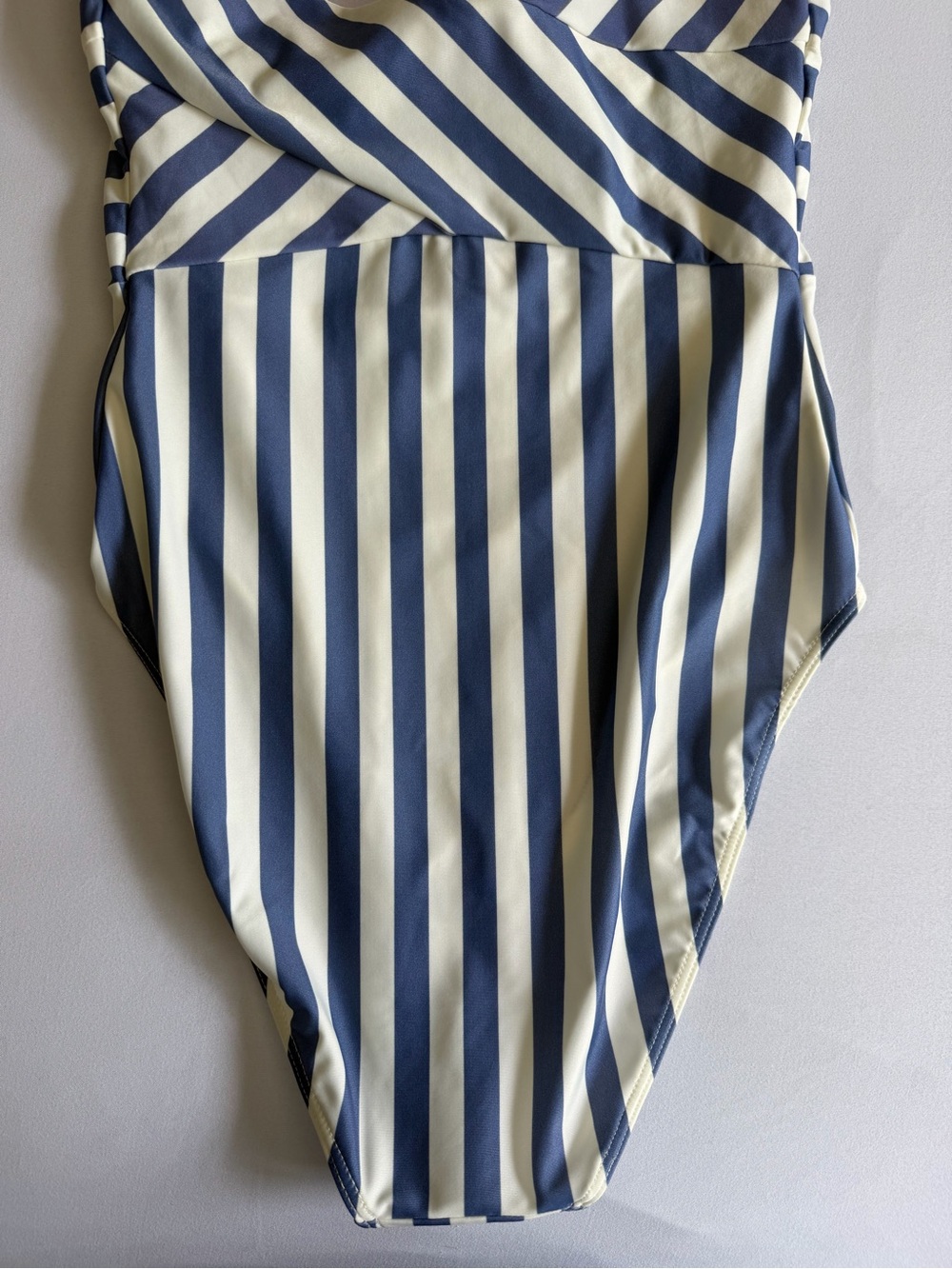 NWOT Summersalt "The Tie Oasis" Blue White Nautical Striped One Piece Swim Suit - Picture 10 of 16